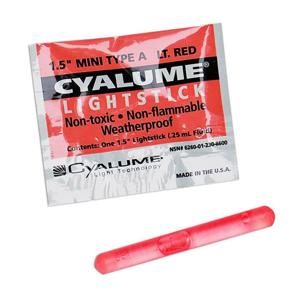 50ct DirectGlow 1.5 inch Red Mini Glow Sticks 