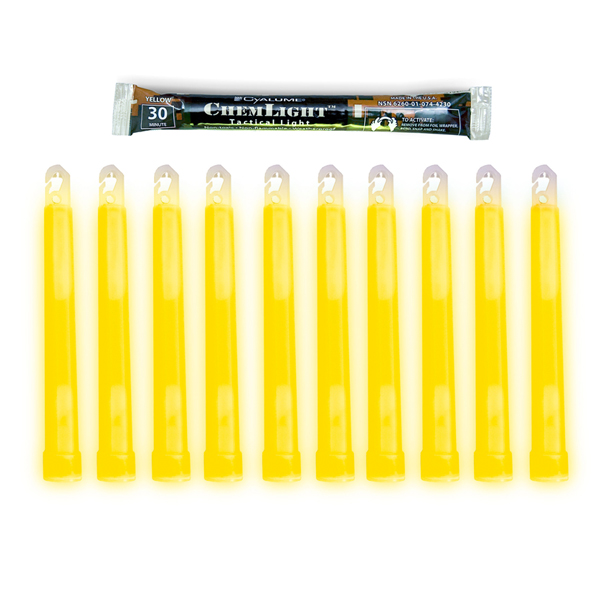 Cyalume 9-42300 six-inch yellow high-intensity ChemLight, 30-minute