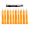 6 Inch Orange ChemLights: 12 Hour Cyalume Chem Sticks