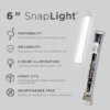6 Inch White SnapLight – Specs