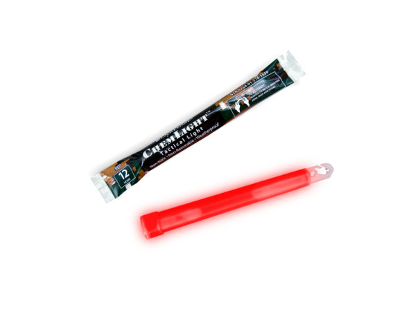 6 Inch Red ChemLight: 12 Hour Cyalume Light Stick